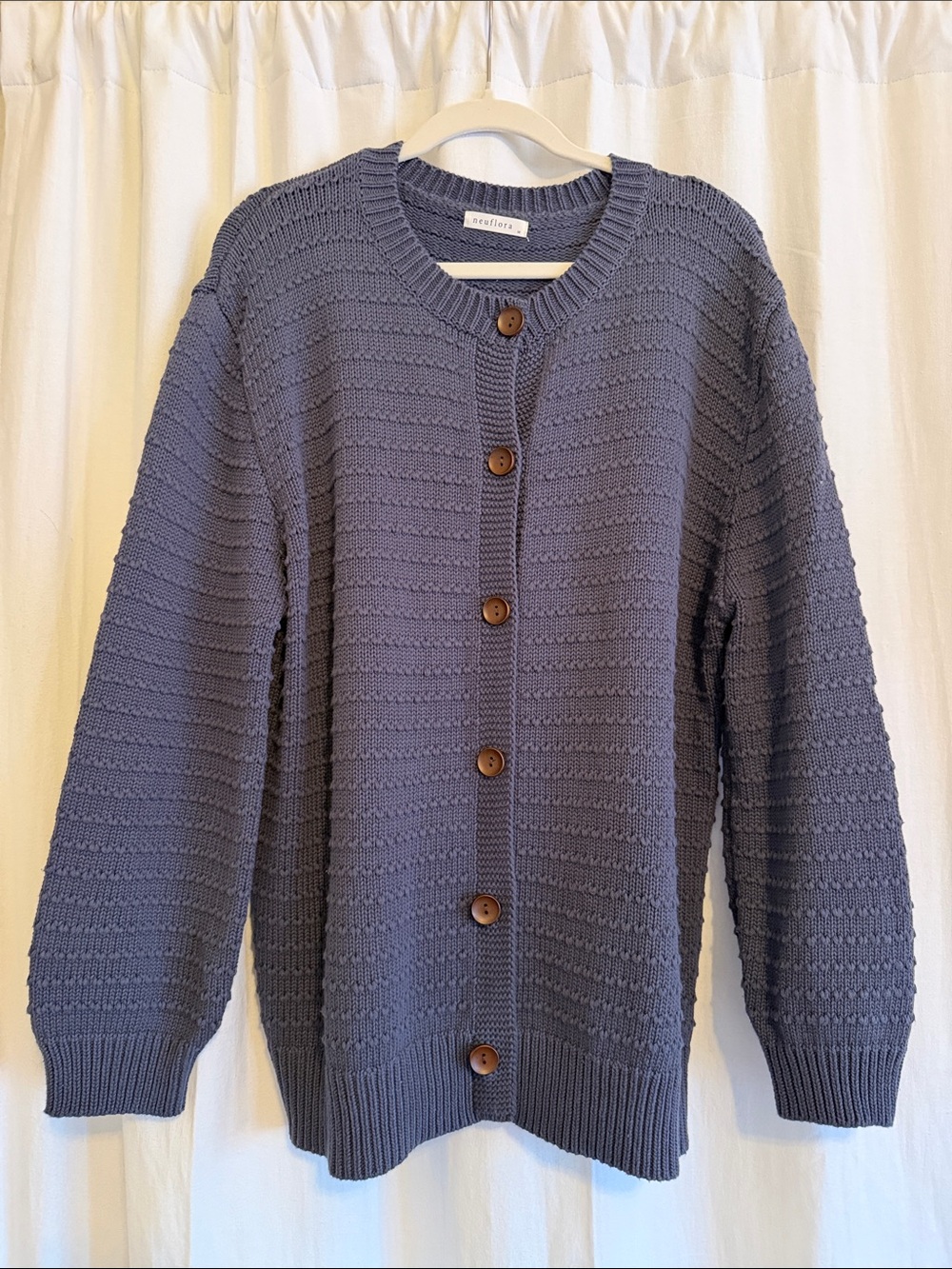 Neuflora 100% Cotton Navy Cable knit Sweater